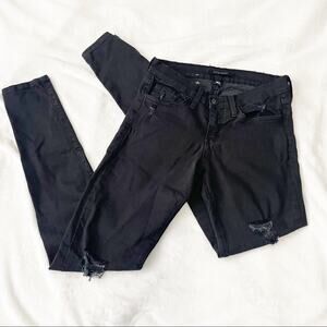 Flying Monkey black ripped skinny jeans size 25 stretch denim